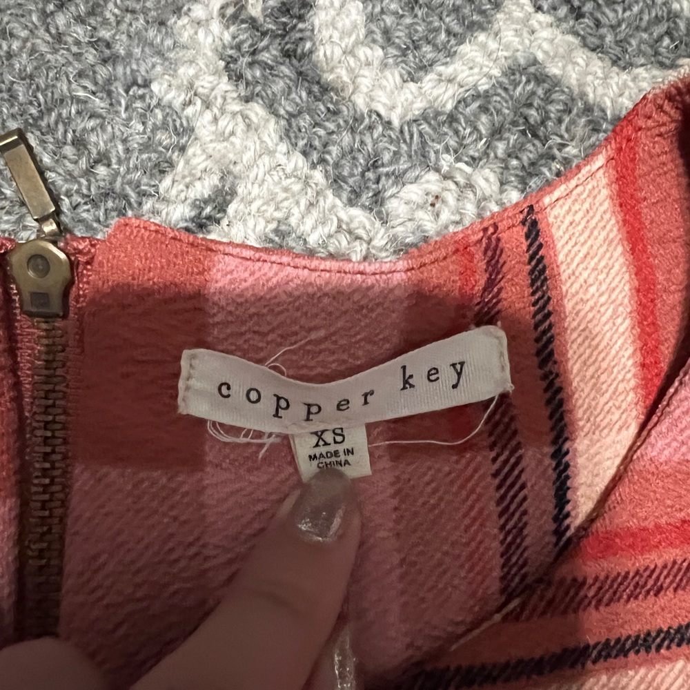 Copper Key Pink Plaid Dress - Picture 2 of 3